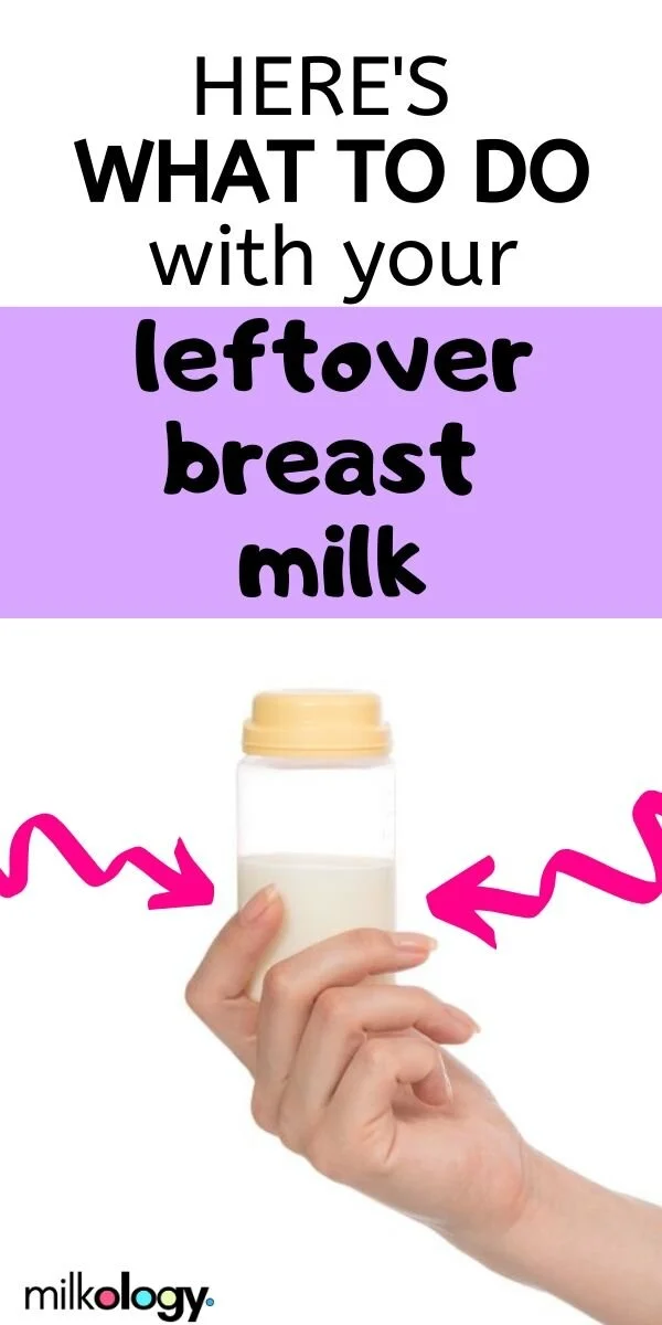 Unused breast milk in bottle store